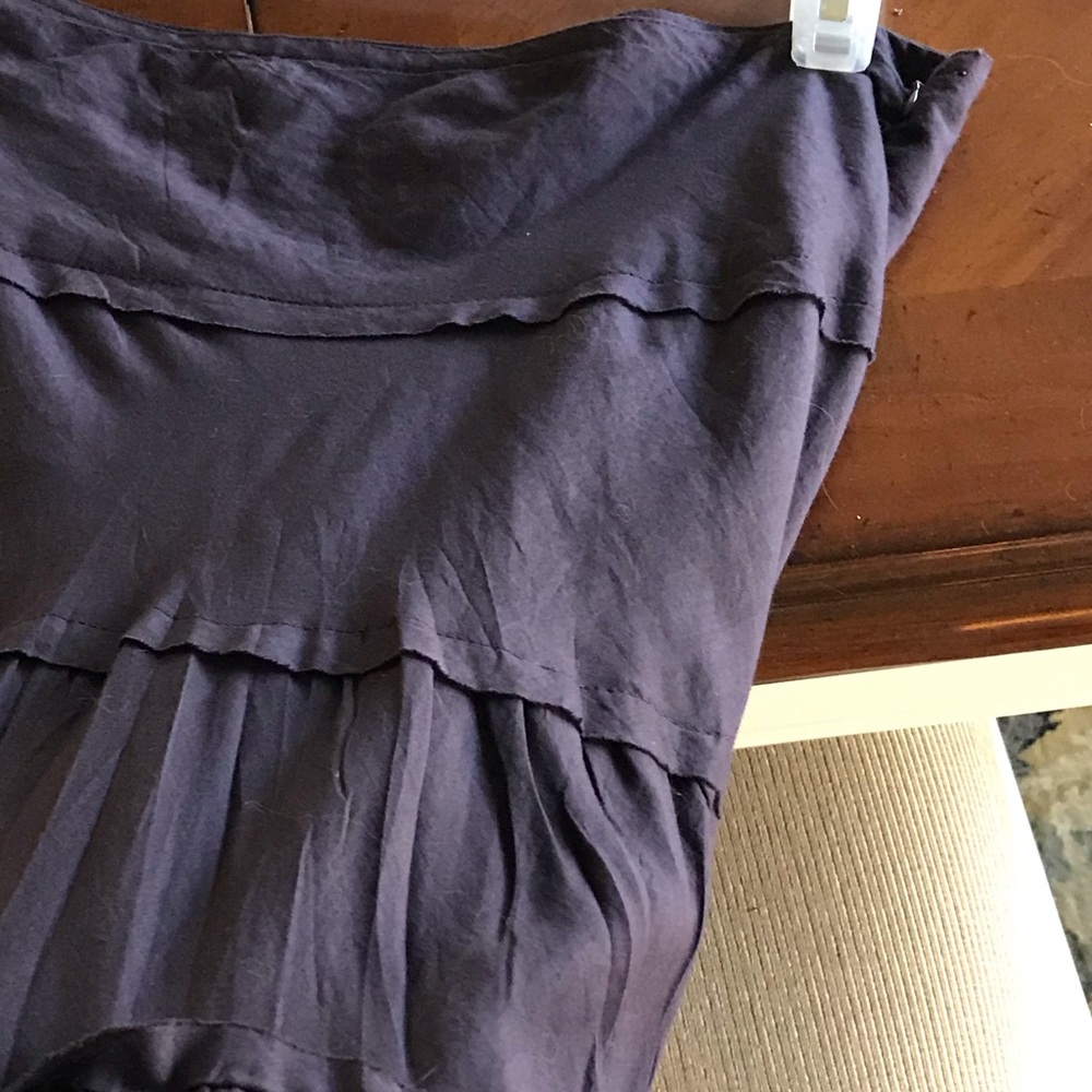 Ash & Sarah Elegant Plum Tiered Women's Skirt - Picture 3 of 6